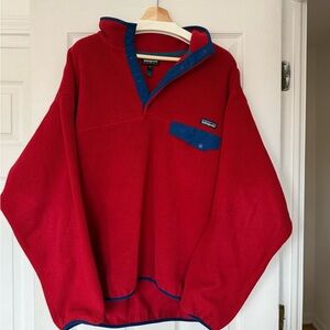 Patagonia Synchilla Red and Blue Pullover